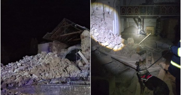 Alertă în Sălaj: turla unei biserici a căzut pe carosabil. Pompierii verifică dacă există victime printre ruine. Alertă în Sălaj: turla unei biserici a căzut pe carosabil. Pompierii verifică dacă există victime printre ruine.