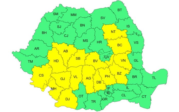 Meteorologii au prelungit codul galben de furtuni: regiunile vizate și prognoza meteo pentru litoral Meteorologii au prelungit codul galben de furtuni: regiunile vizate și prognoza meteo pentru litoral